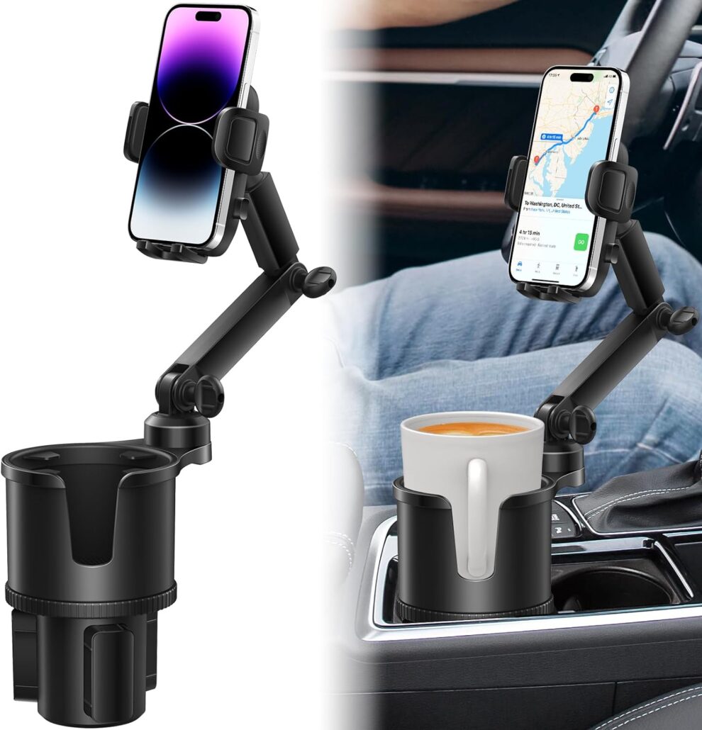 SCRWVESS Cup Holder Phone Mount: Your 2-in-1 Partner for a Secure and Convenient Drive