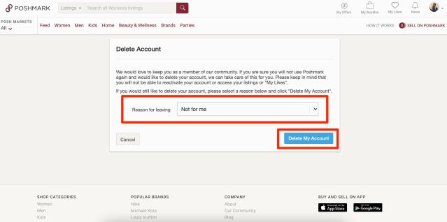 How to Delete Your Poshmark Account
