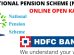 How to Open an NPS Account Online with HDFC Bank