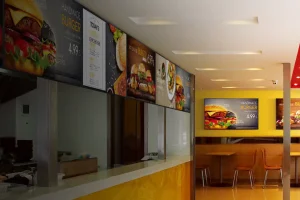 Samsung Flat Screen Food Displays