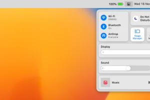 macOS Control Center Customization