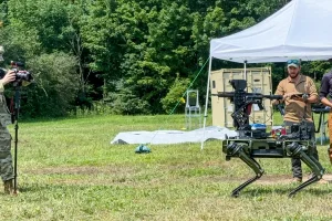 U.S. Army Tests AI-Enabled Robot Dogs with Rifle Turrets in Middle East Counter-Drone Exercise