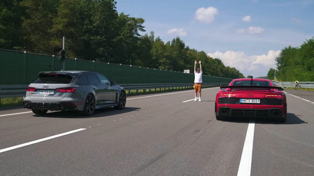 Audi RS 6 Avant GT Takes on R8 GT in Epic Drag Race Battle