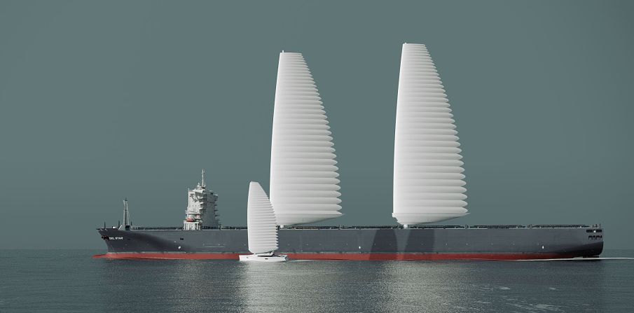 Sea Trade Reinvented: Modern Cargo Ship Harnesses Wind Power to Combat Maritime Pollution