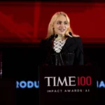 Grimes Speaks on Stage at the TIME100 AI Impact Awards Dubai, Feb. 11, 2025