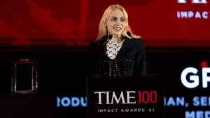 Grimes Speaks on Stage at the TIME100 AI Impact Awards Dubai, Feb. 11, 2025