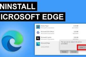 The Uninstall Dilemma of Microsoft Edge